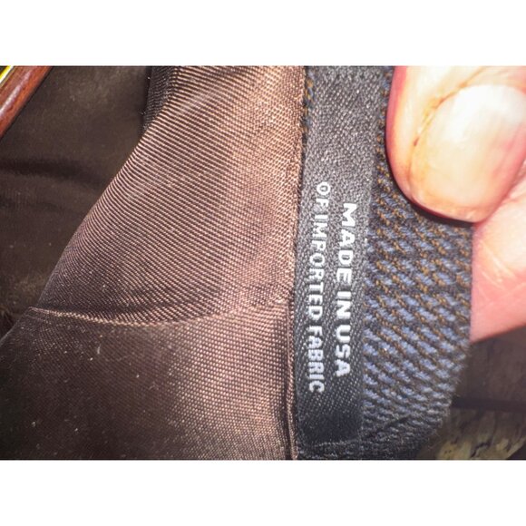 Austin Reed Blazer Sport Jacket 46L Wool Blend Brown Houndstooth Elbow Patches - Picture 9 of 14